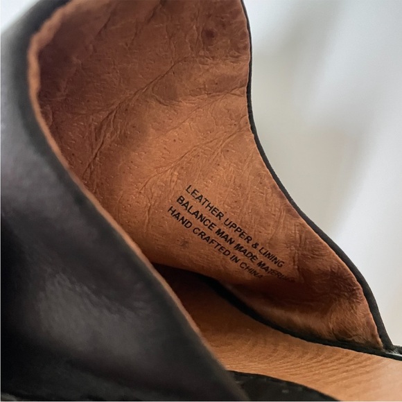 Born Concept Leather Wedge Slide Sandals in Black Size 10 - Picture 5 of 7